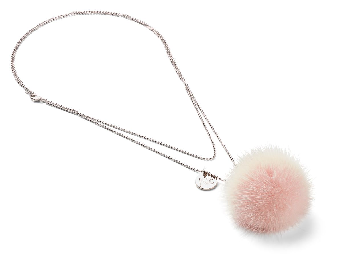 Pom Pom Halsband Babyrosa