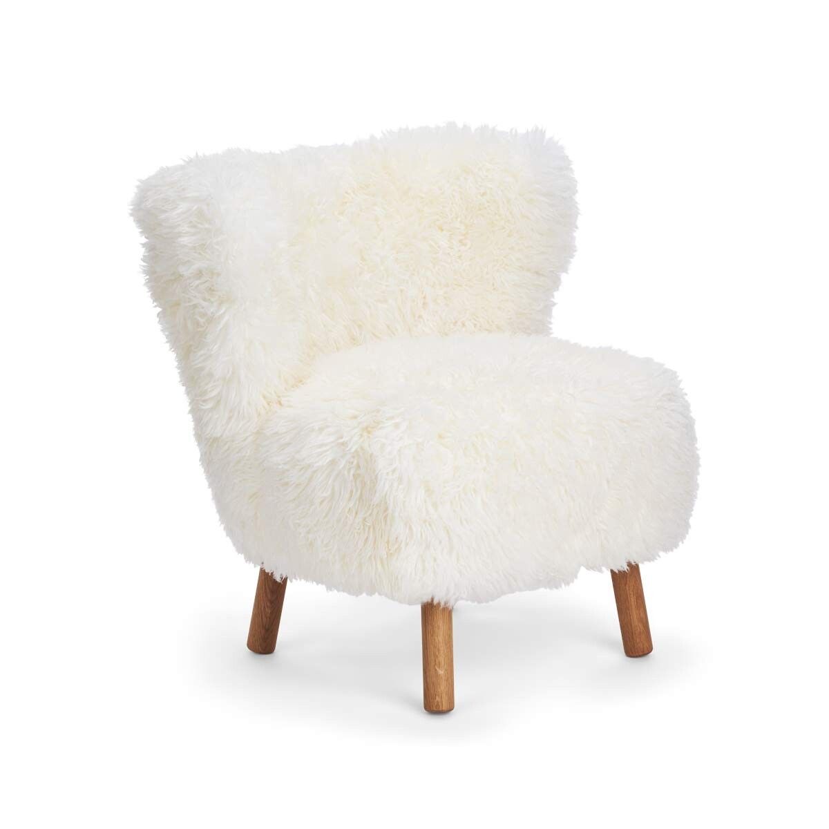 Emily Lounge Chair | Lång ull Snövit