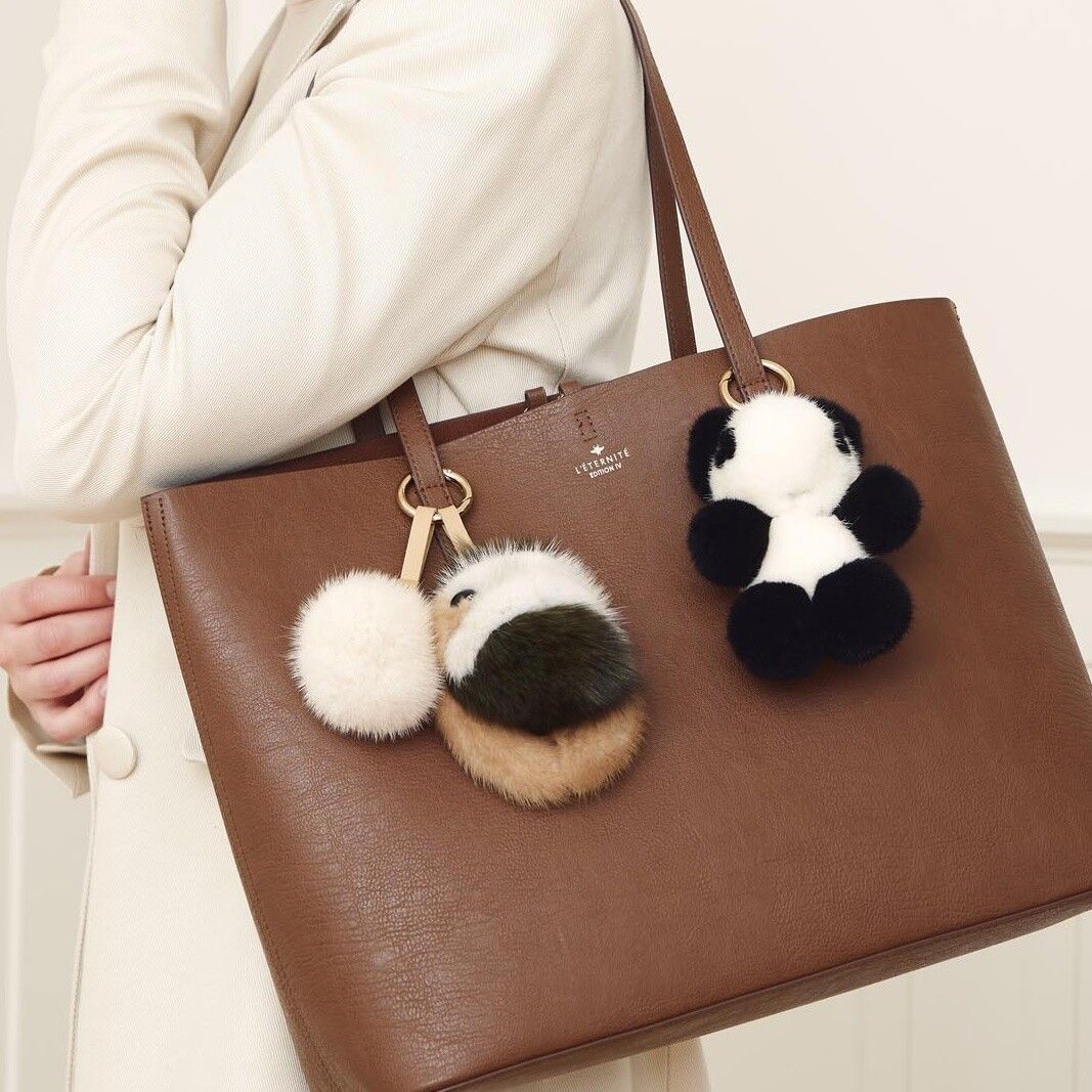 Little Panda nyckelring Svart