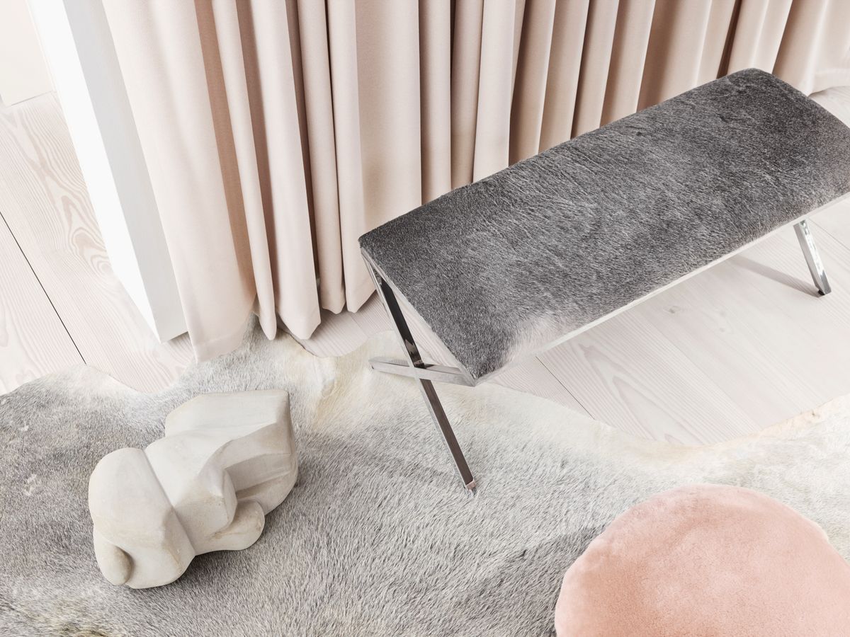 Fåreskinnskudde | Sammet | Mockasin | Dubbelsidig | Ø45 cm & Ø62 cm Beige