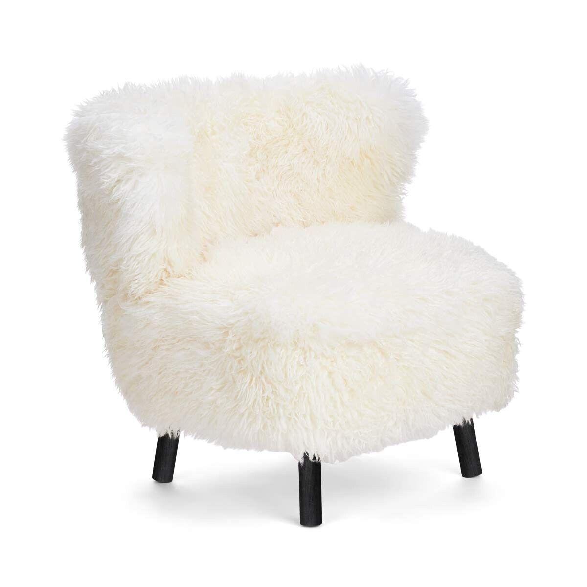 Emily Lounge Chair | Lång ull Snövit