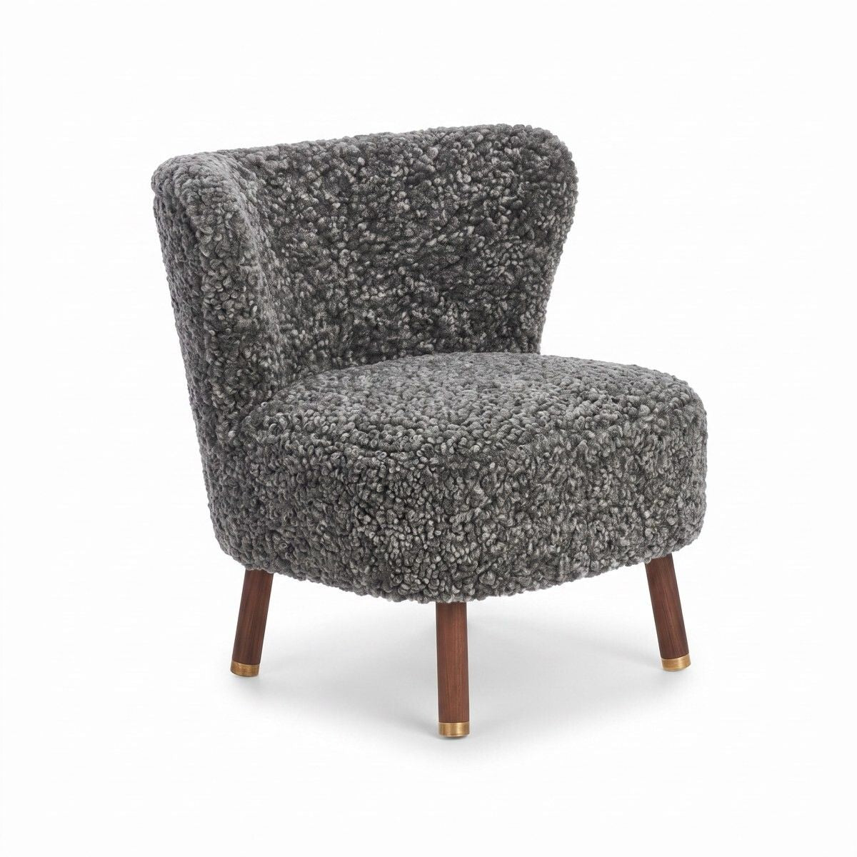 Emil Lounge Chair | Kort lugg Grå
