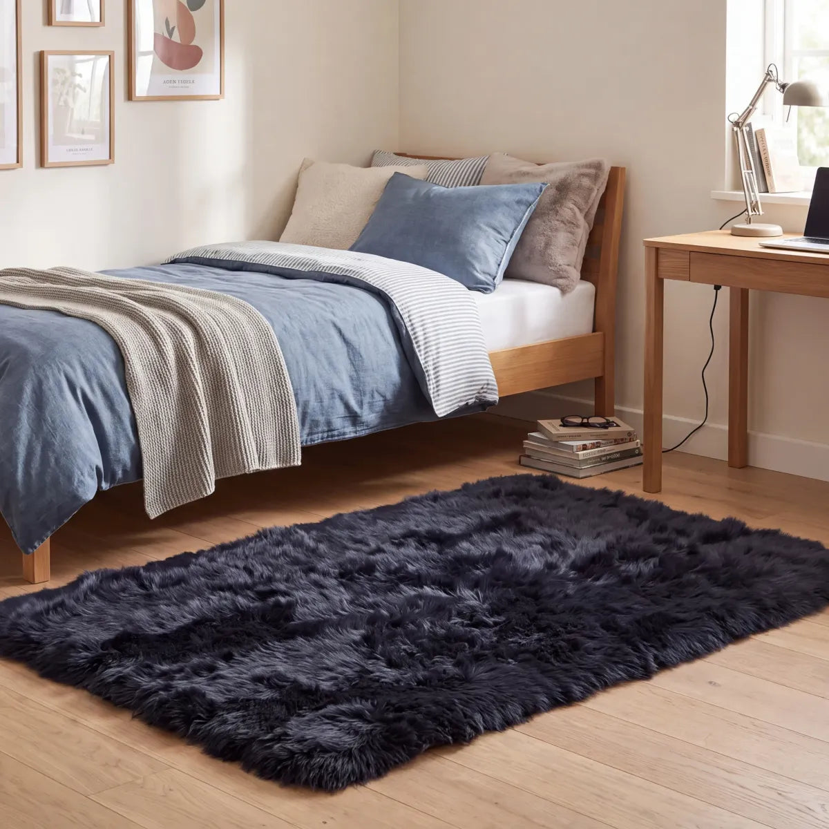 Designmatta | Lång lugg | Nya Zeeland Svart