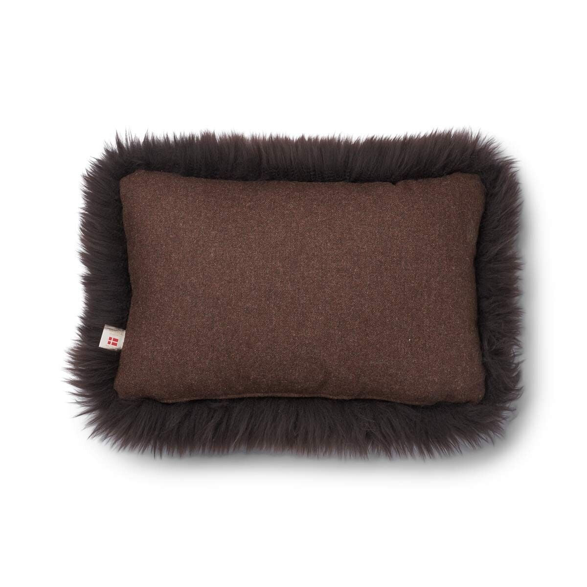 Classic Collection | Ullkudde | Lång lugg | 52x52 cm | 34x52 cm Brun / Choklad