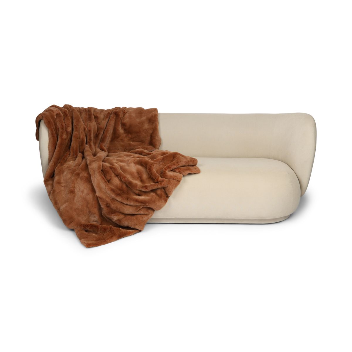 Mink Pläd | Kasmirbaksida | Camel | 140x160 cm