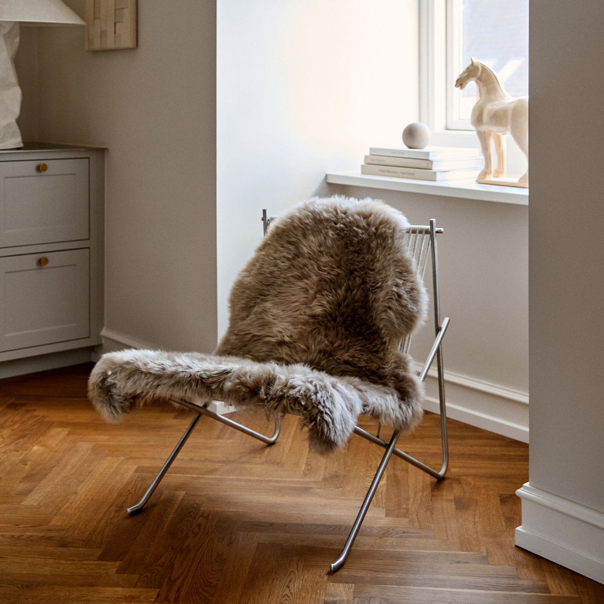 Fårskinn | Lång lugg | Nya Zeeland | 115x60 cm Lila