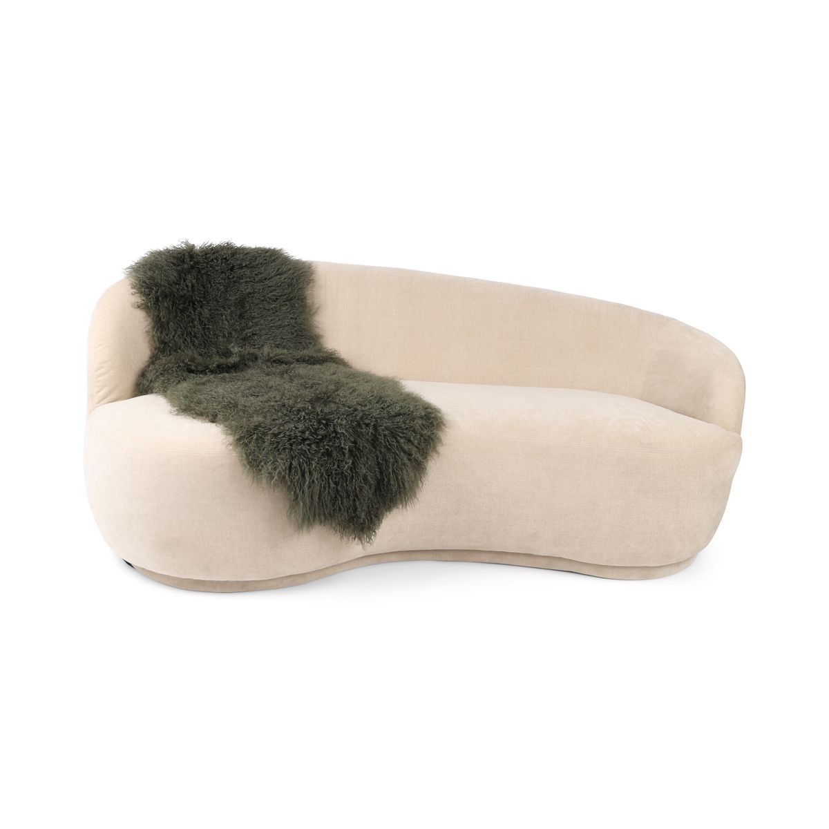 Dubbelt Fårskinn | Tibet | 150x55 cm Häck Grön