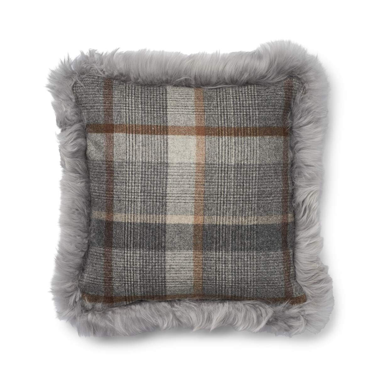Checked Collection | Ullkudde | Lång lugg | Dubbelsidig | 34x52 cm