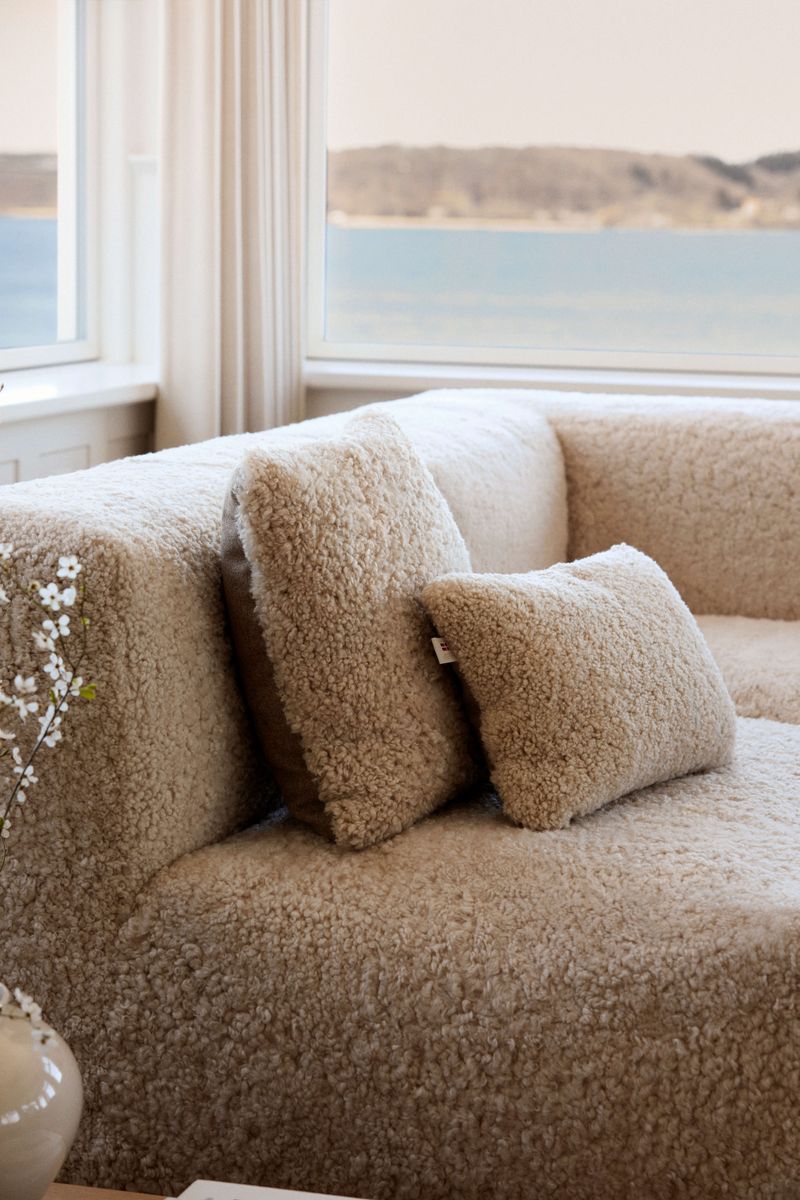 Classic Collection | Ullkudde | Kort lugg | 52x52 cm | 34x52 cm Beige/Pärla