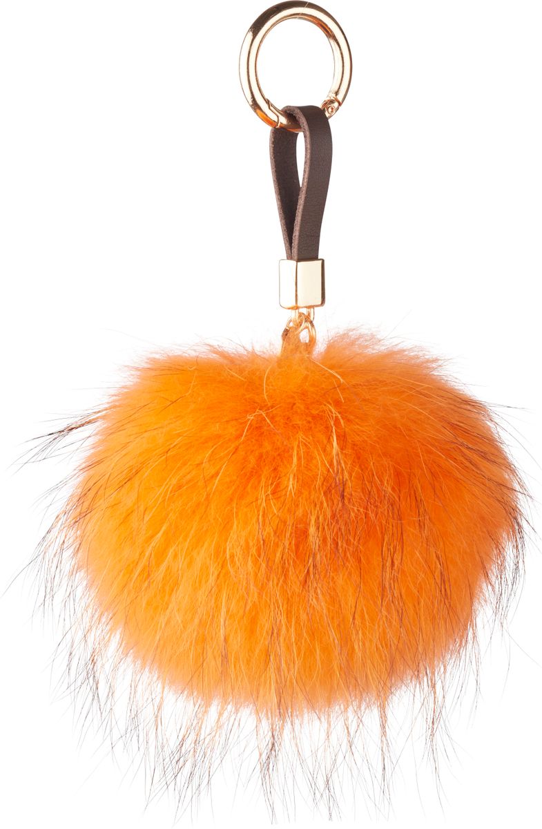 Pom Pom Nyckelring Orange