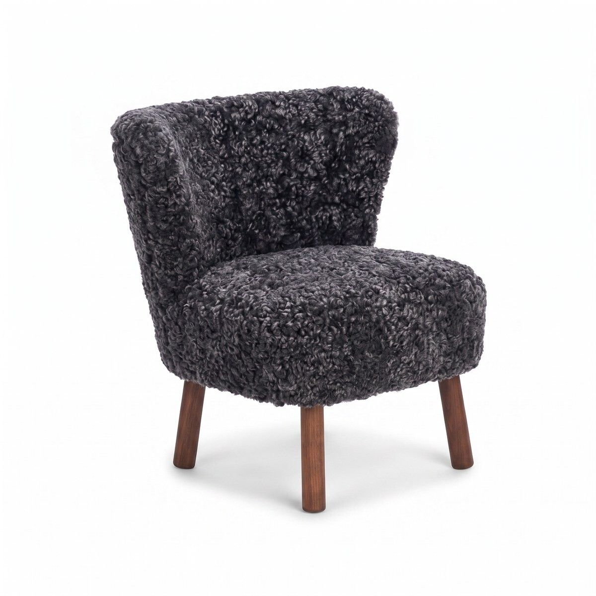Emily Lounge Chair | Kort lugg Koksgrå