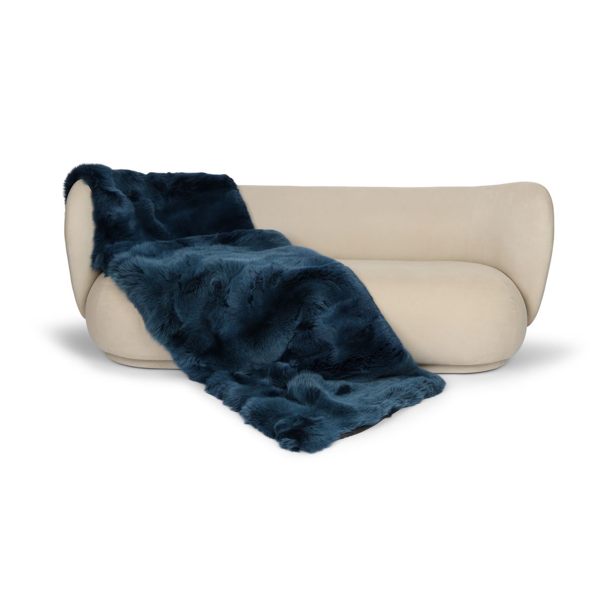 Premium Rävpläd | Kasmirbaksida | Blue Indigo | 80x260 cm
