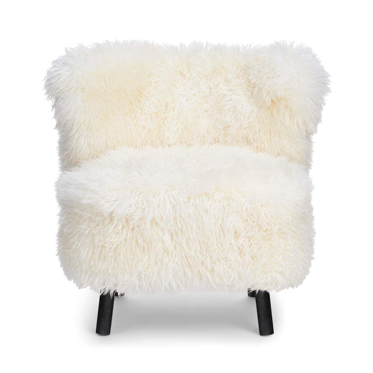 Emily Lounge Chair | Lång ull Snövit