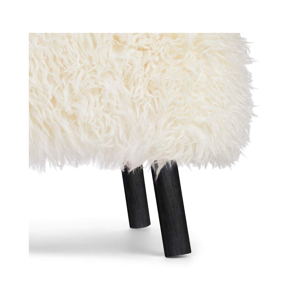 Emily Lounge Chair | Lång ull Snövit