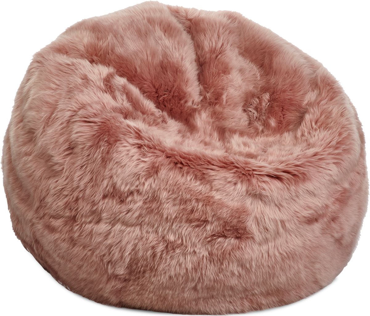 Lång Lugg Fårskinn Saccosäck Rosa