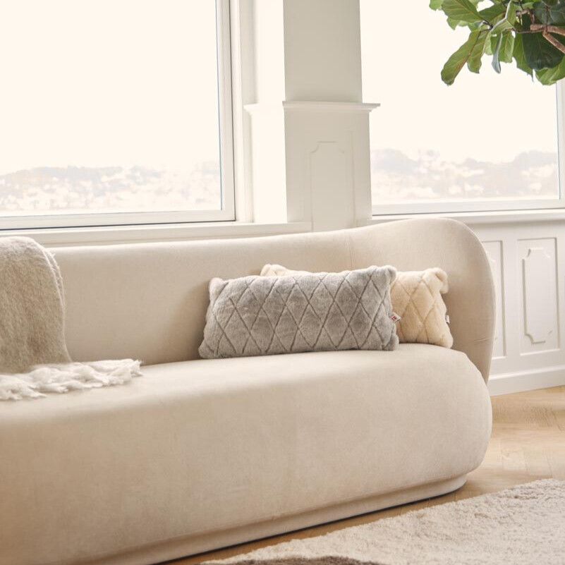 Leaf kudde | Mockasin | Nya Zeeland | Dubbelsidig | 28x56 cm Kastanj