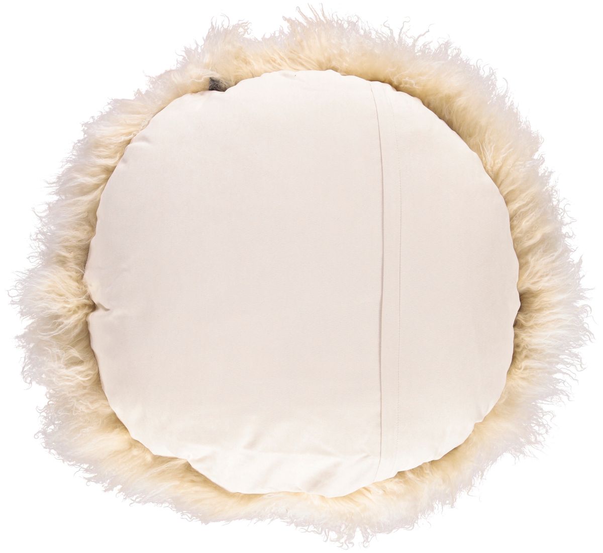 Fårskinnskudde | Lockig | Tibet | Ø38/45/62 cm Gyllene Vit