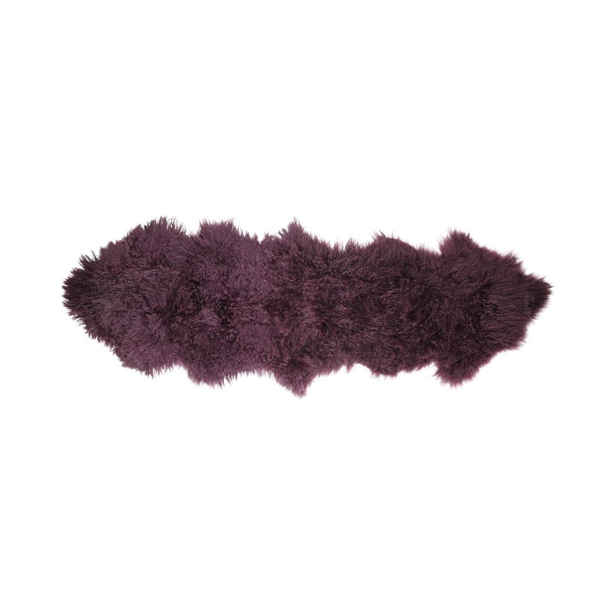 Dubbelt Fårskinn | Tibet | 150x55 cm Mörk Lila
