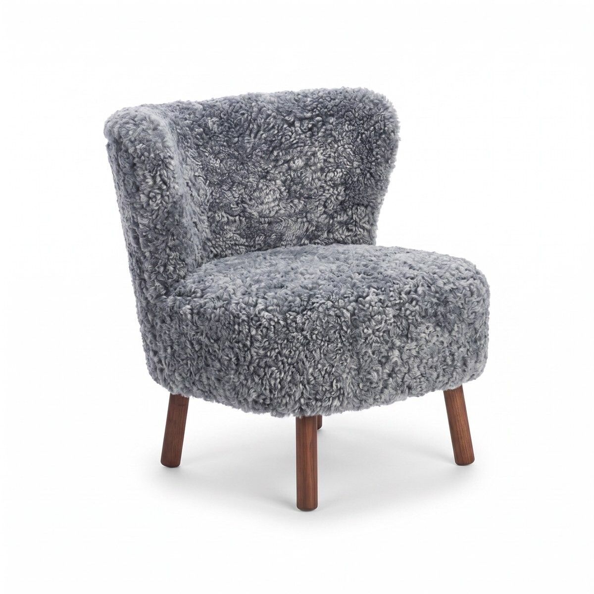 Emil Lounge Chair | Kort lugg Ljusgrå 